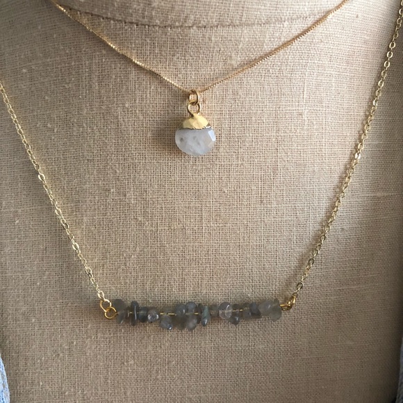 🌈LAST ONE: RAINBOW MOONSTONE NECKLACE🌈 - Picture 4 of 4